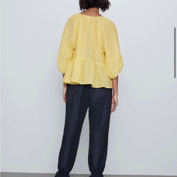 Zara Swiss Dot Blouse - Picture 6 of 12